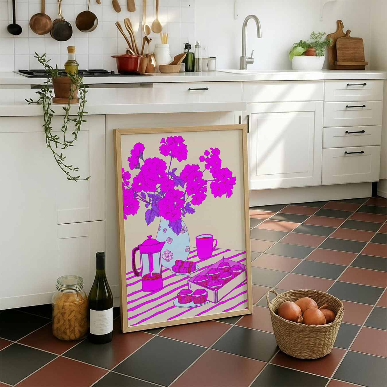 Bloemrijke Ontbijtverrassing Poster-WallArtistic