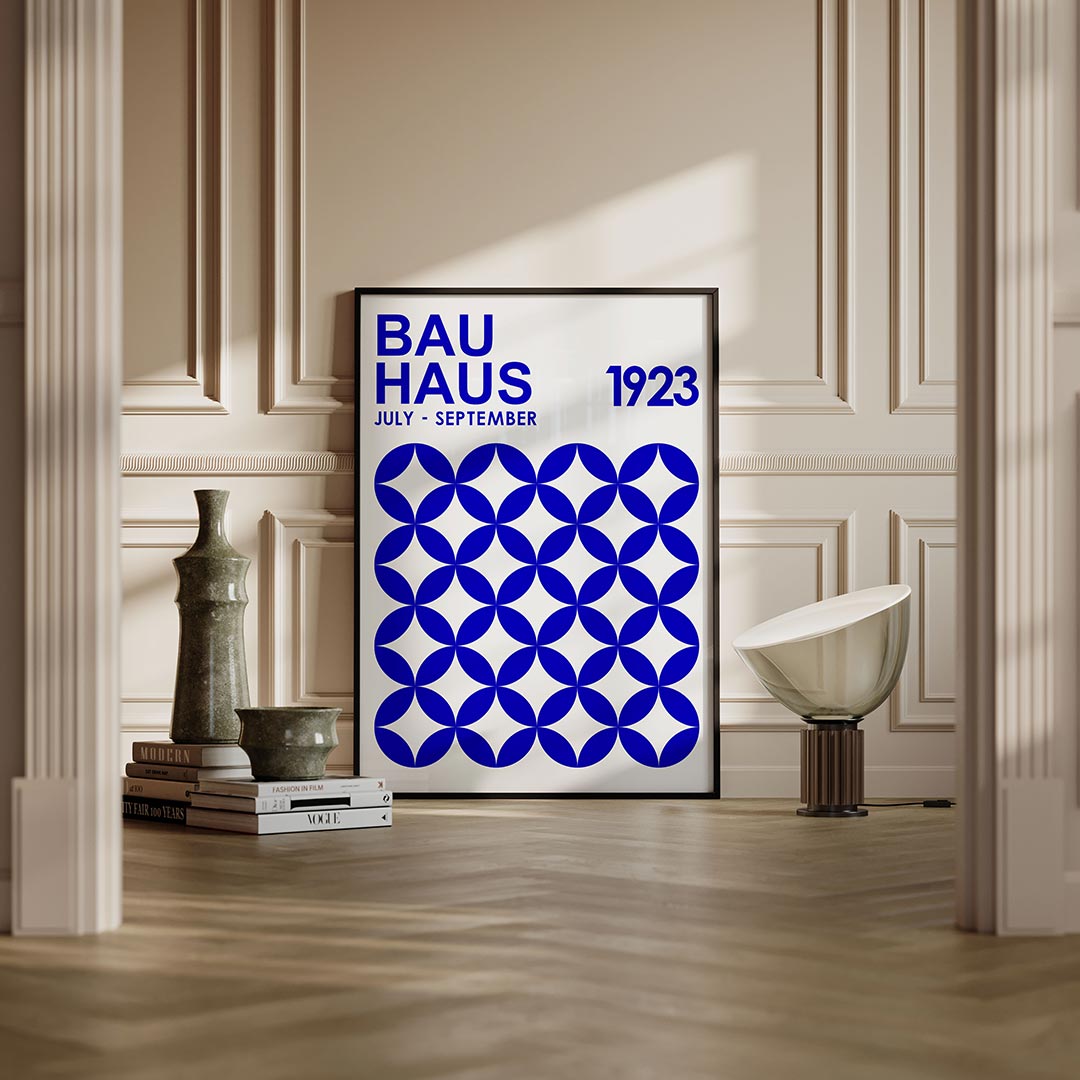 Cirkelritme blauw Poster