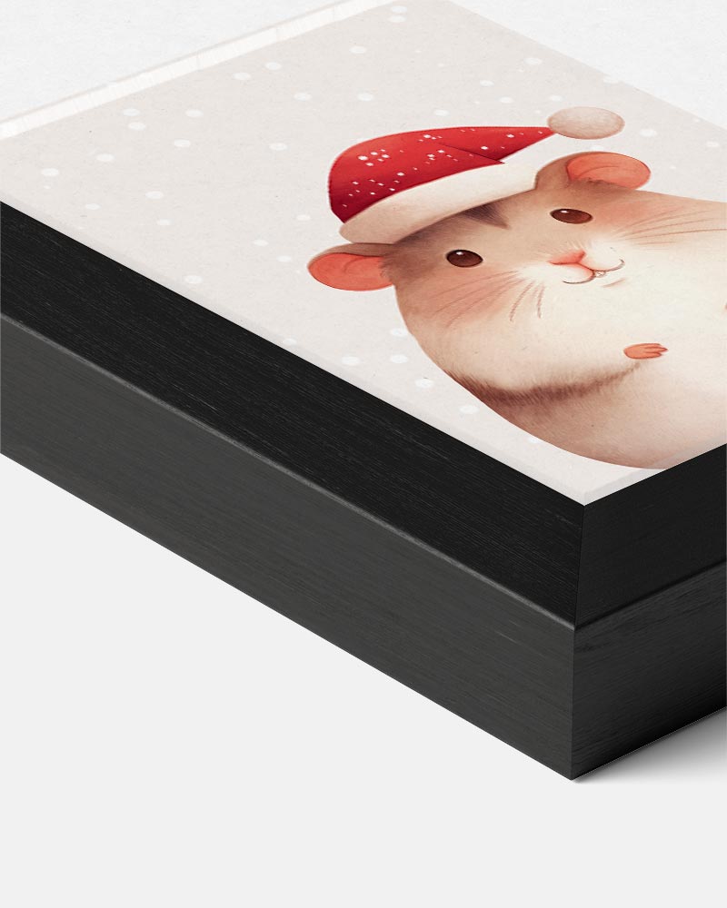 Schattige Kerst Hamster Poster-WallArtistic