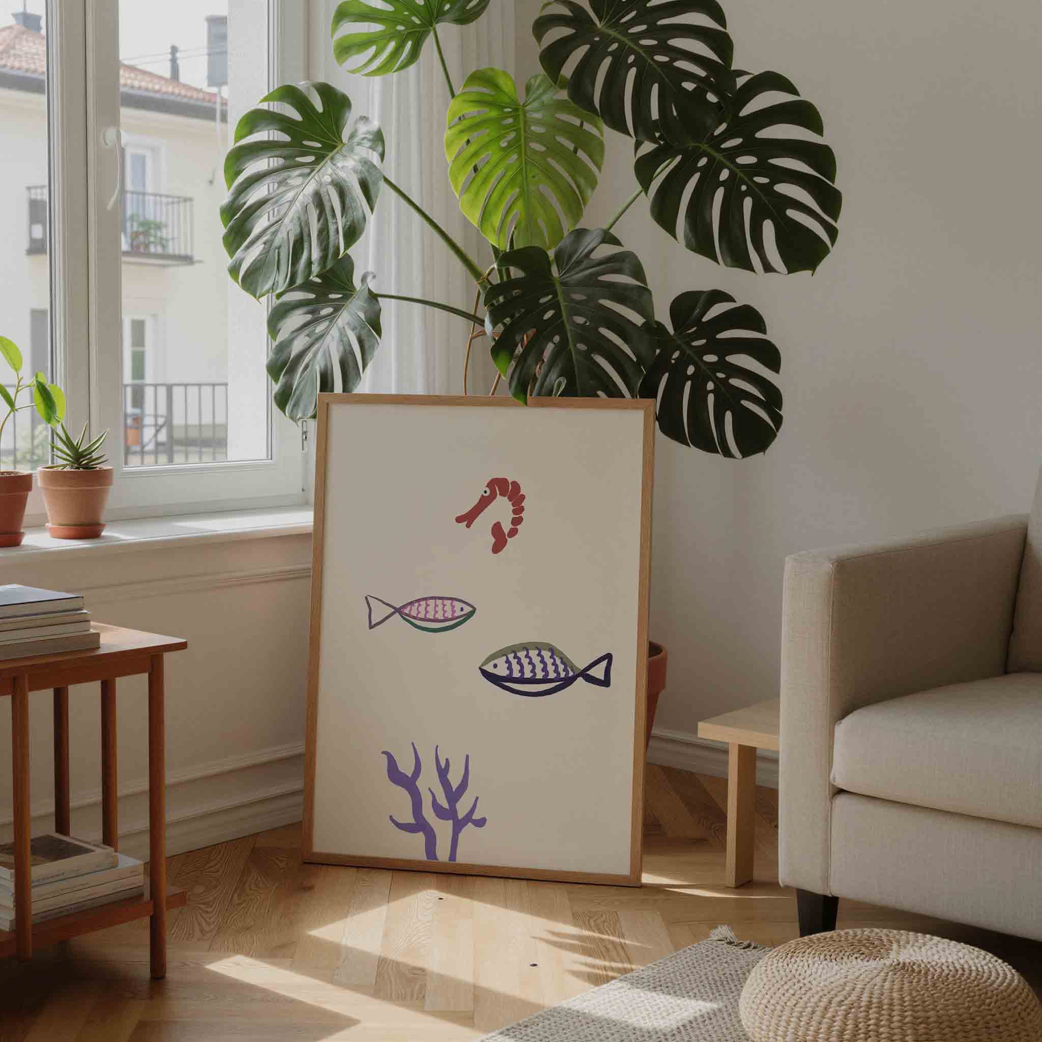 Vissen en garnaal Poster