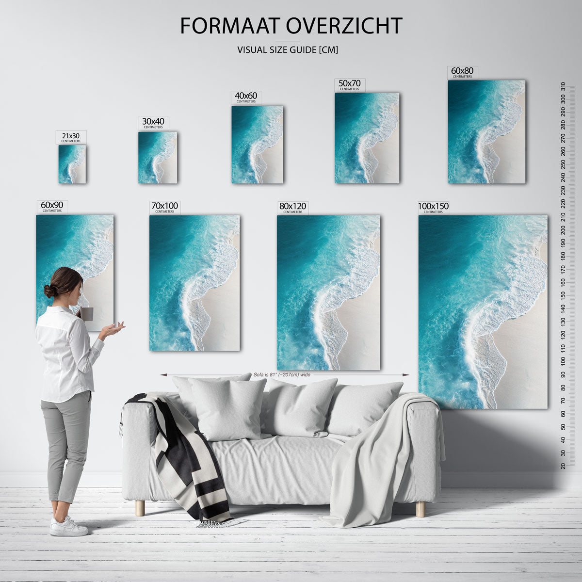 Strand en oceaan Poster
