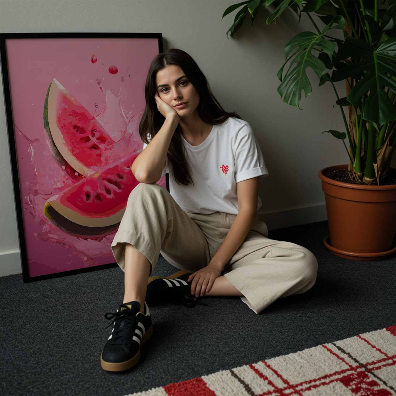 Spetterende Watermeloen Kunstposter-WallArtistic