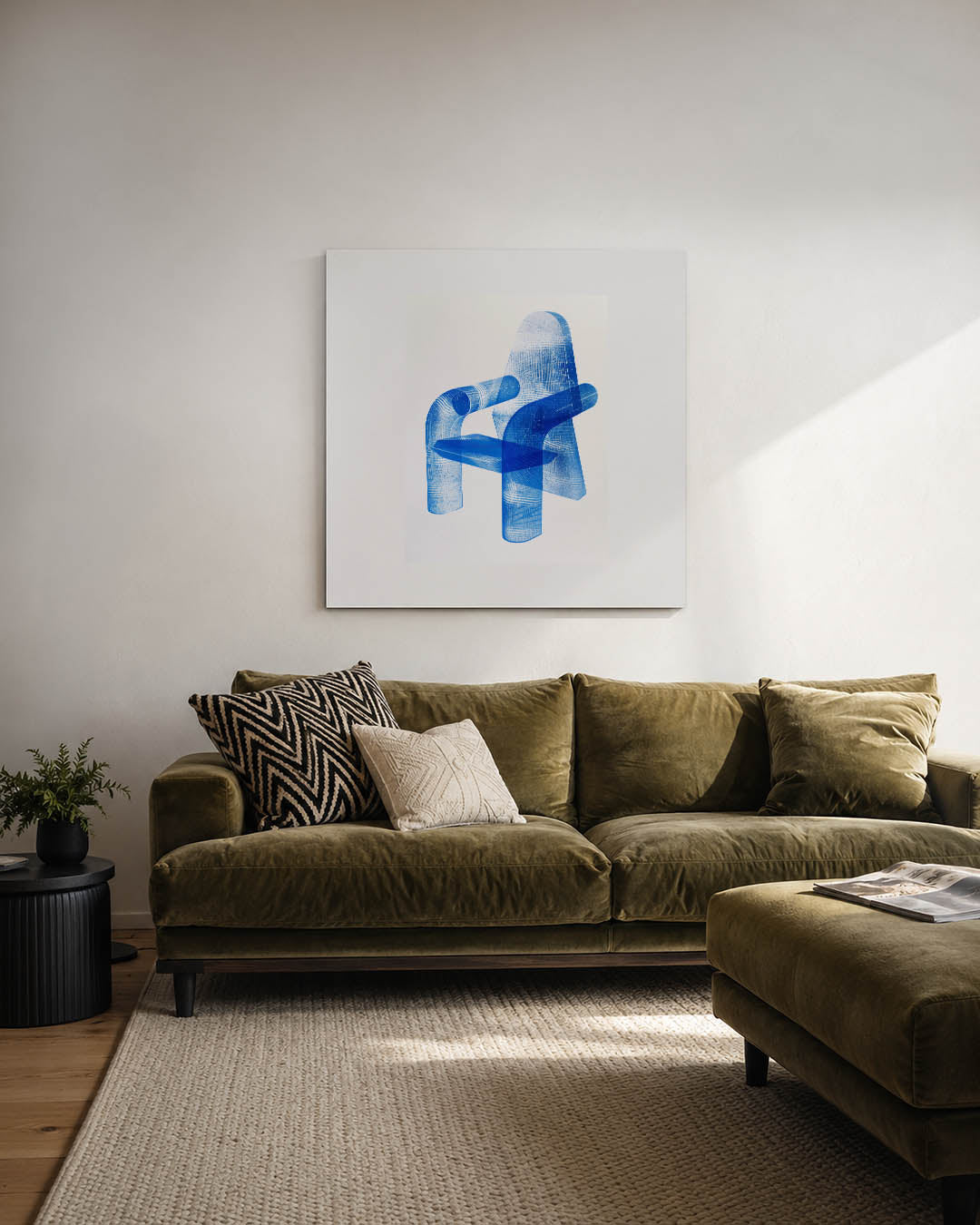 Transparante stoelvorm Kunstwerk