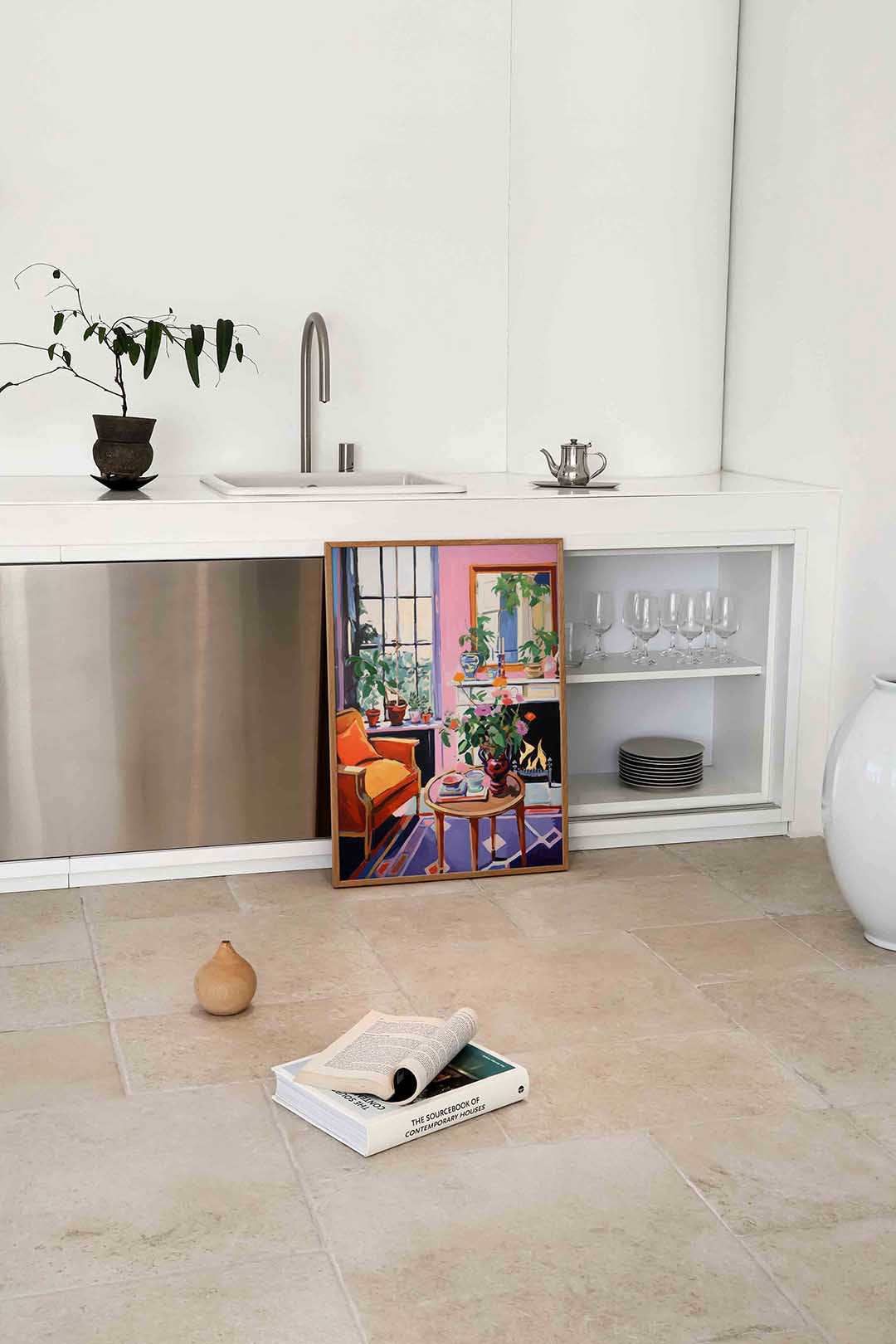 Interieur met planten Poster