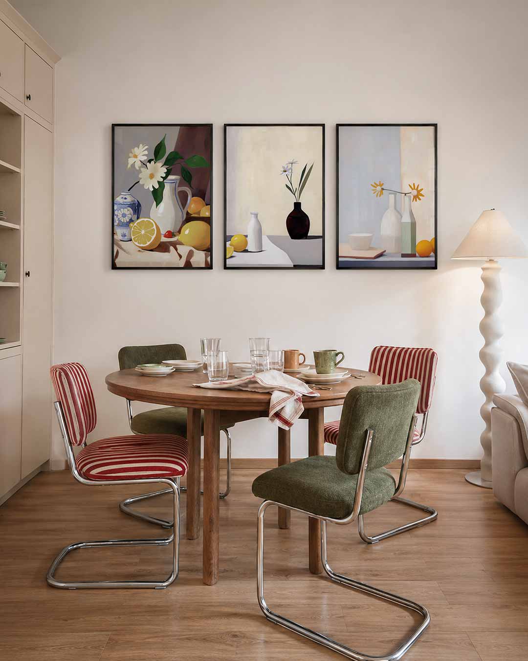 Fruit en bloemen Posterset