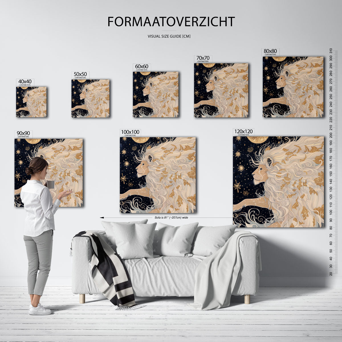 Leeuw met sterren Poster