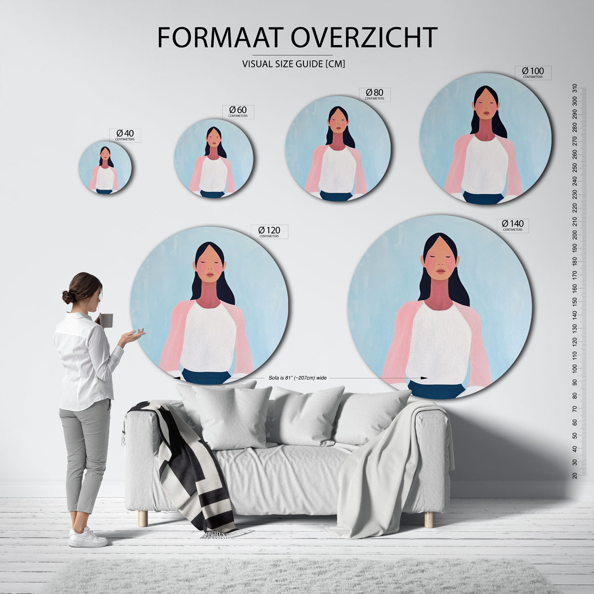 Meditatieve figuur Muurcirkel