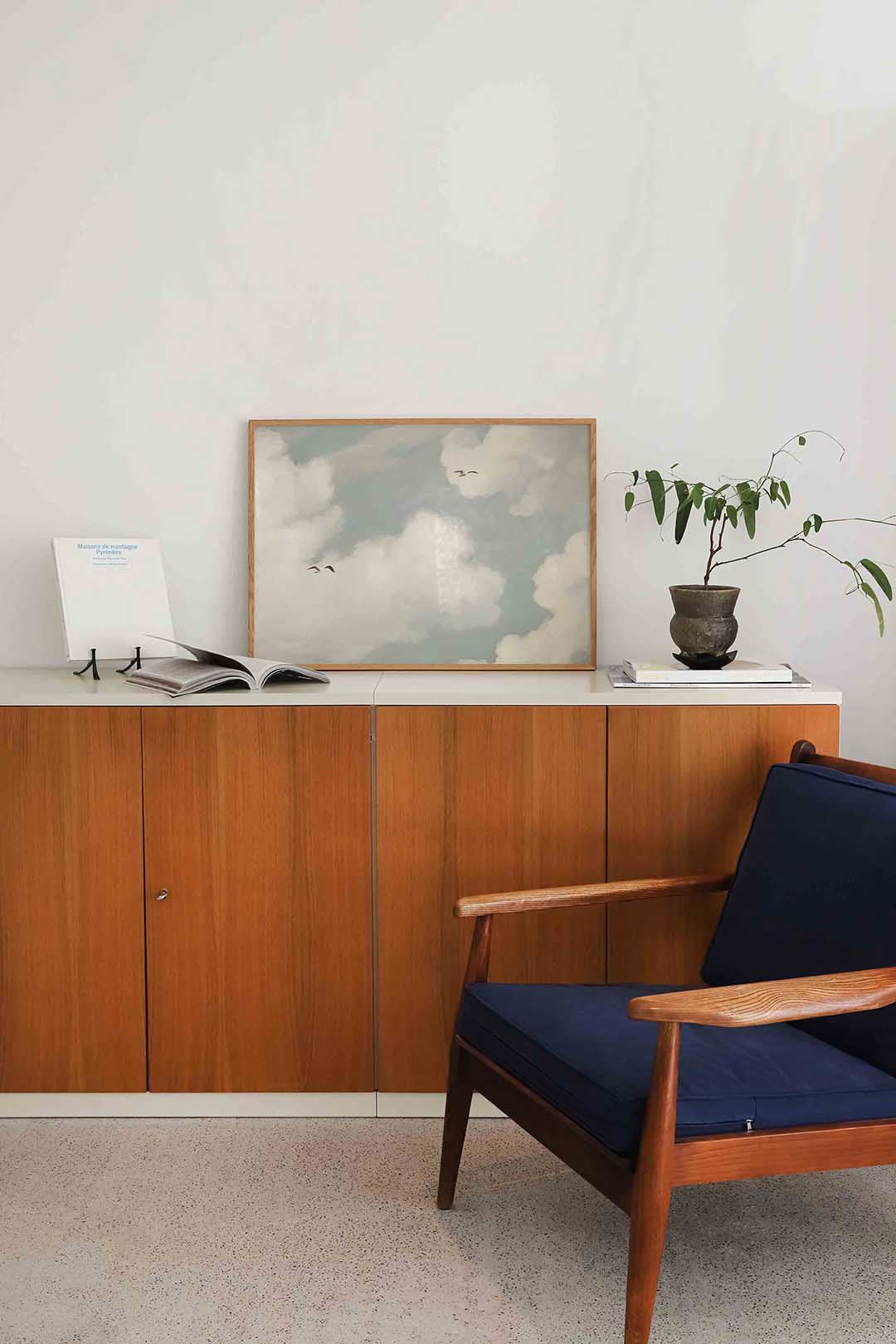 Wolken en vogels Poster