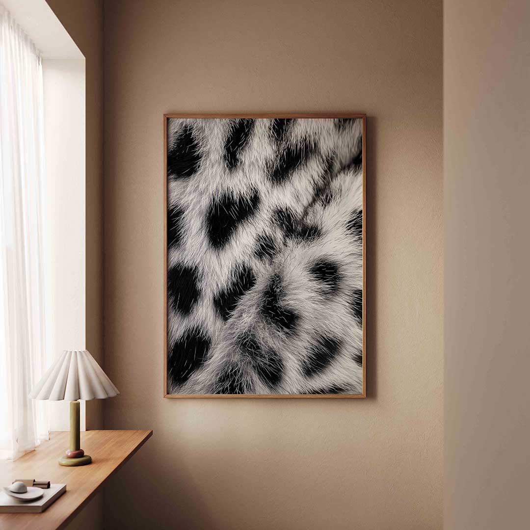Zwart wit vachtpatroon Poster