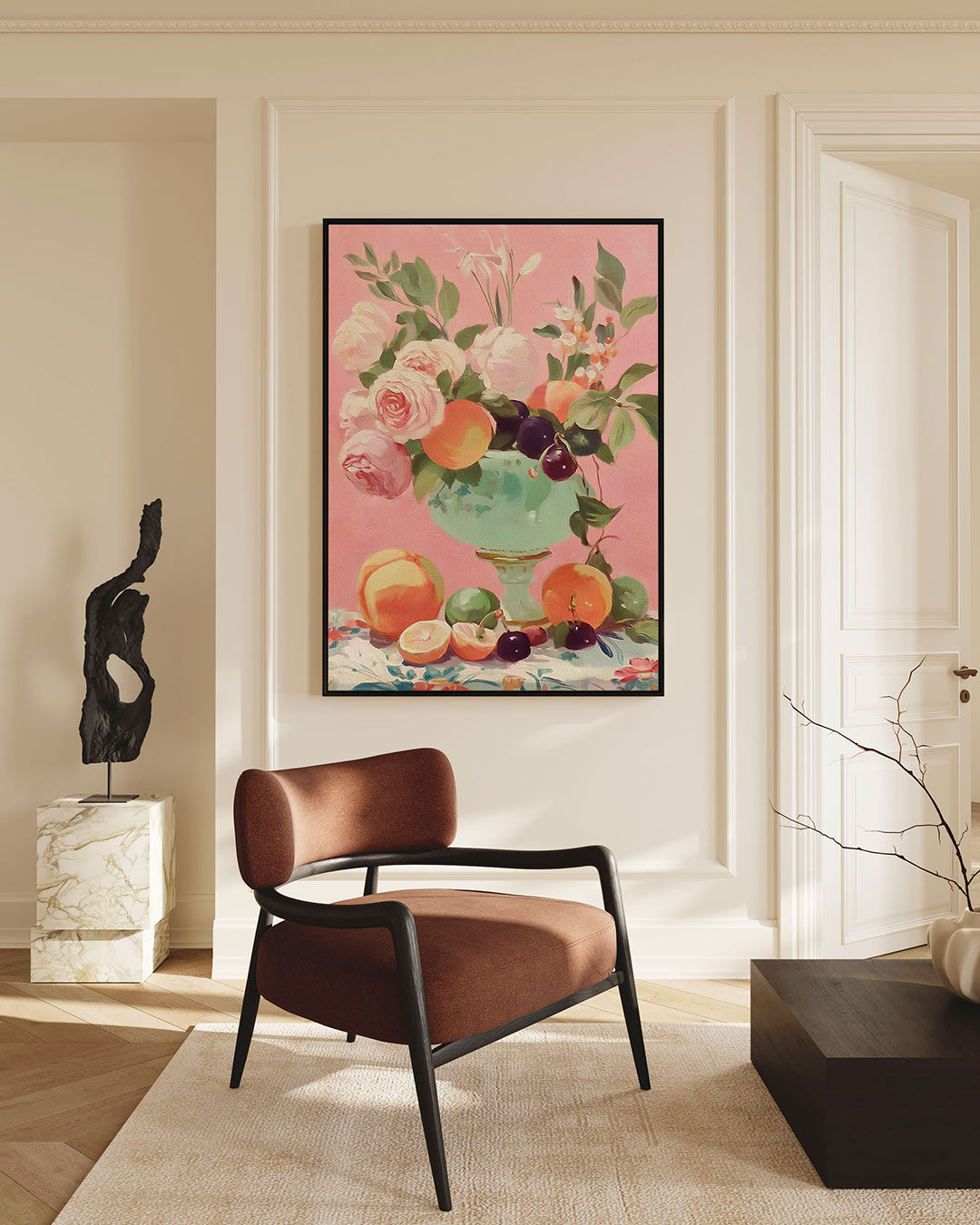 Bloemen en fruit Kunstwerk