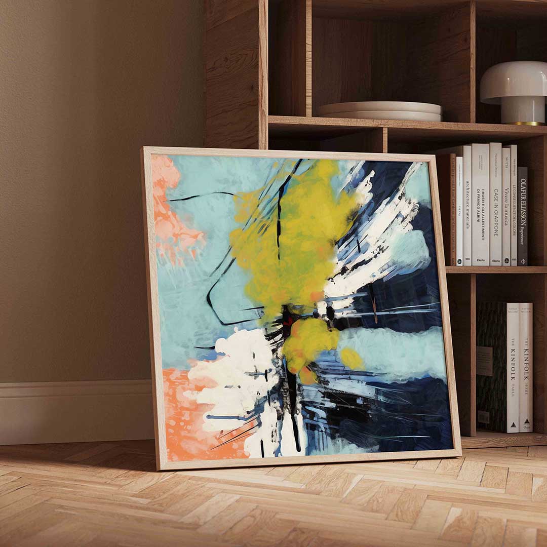 Abstracte kleurenexplosie Poster
