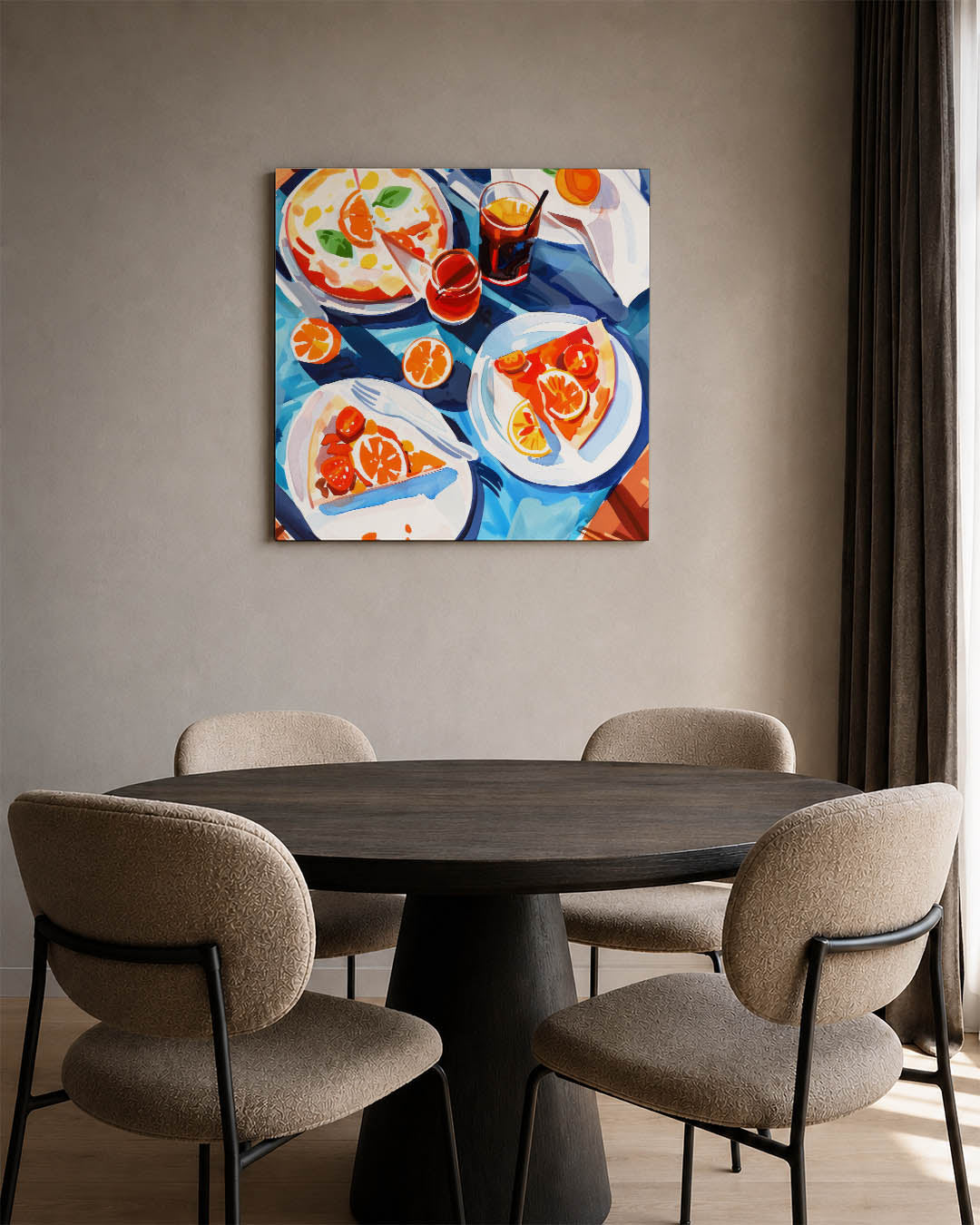 Levendige tafelscène Kunstwerk