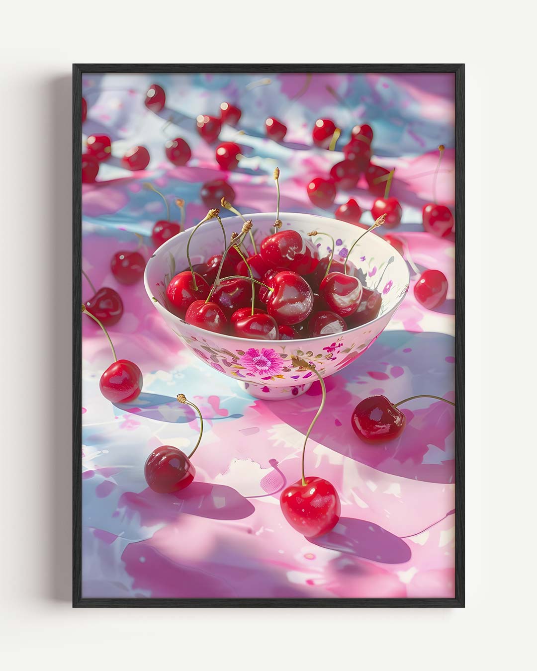 Vrolijke Kersen Poster-WallArtistic