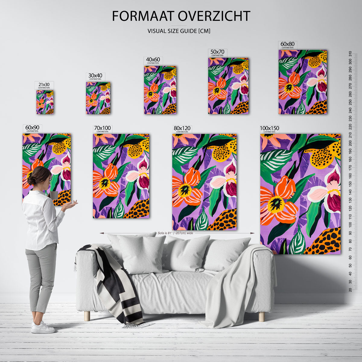 Bloemen en bladeren Poster