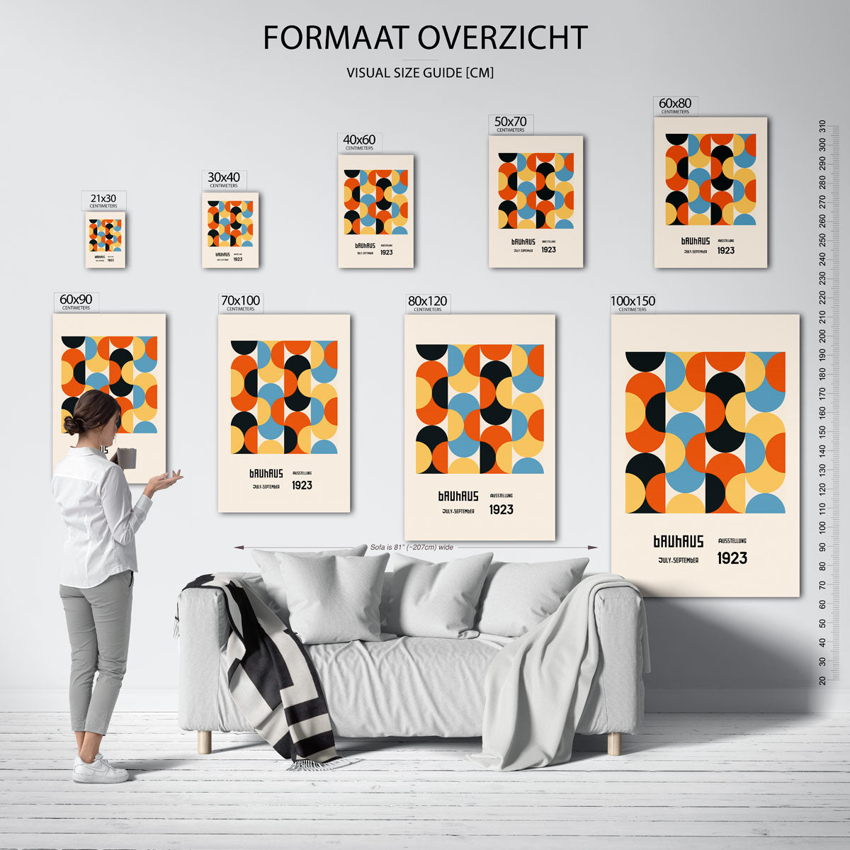 Vormritme en kleur Poster