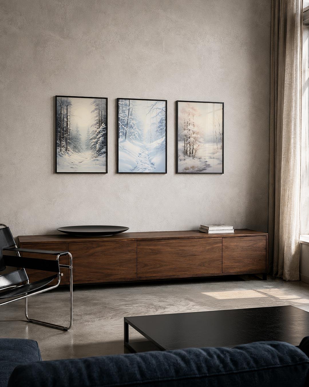 Winterse bosweg Posterset