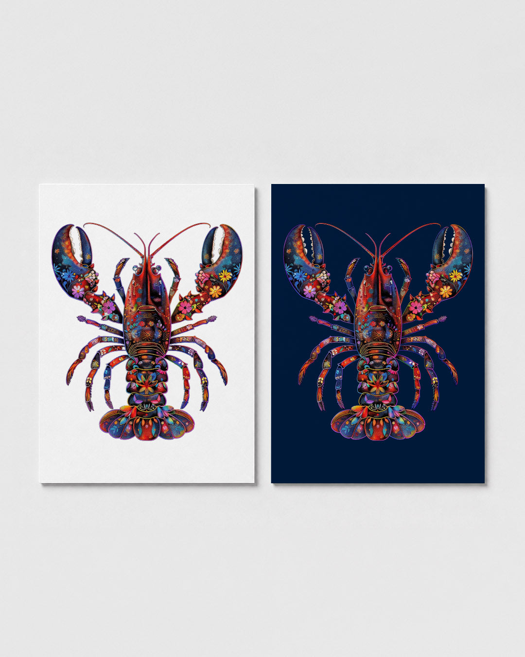 Kleurrijke kreeft Posterset