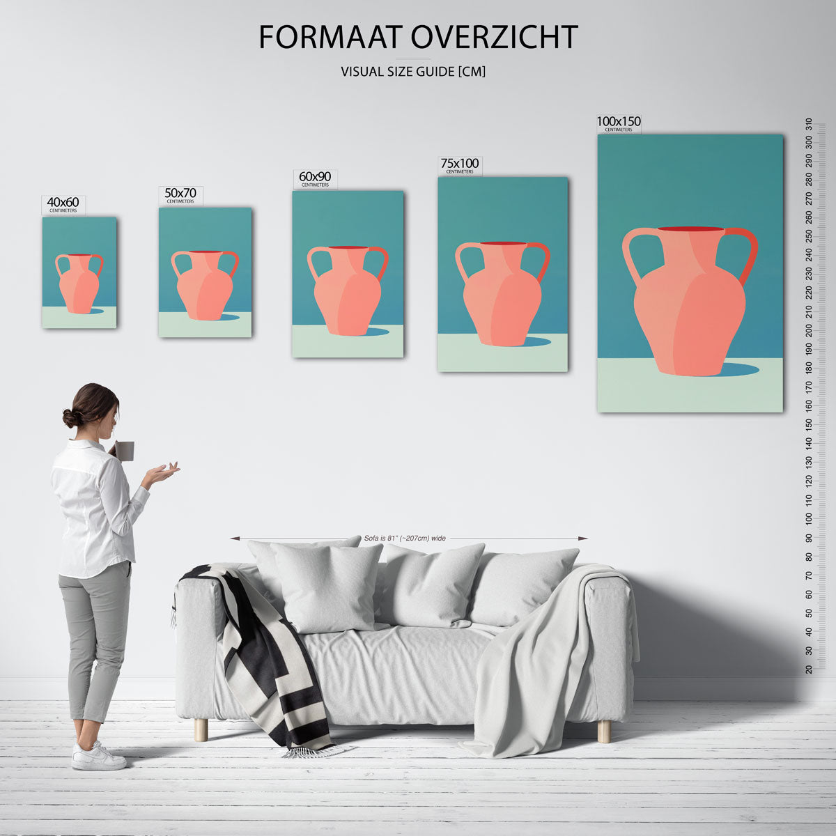 Vaas met schaduw Kunstwerk