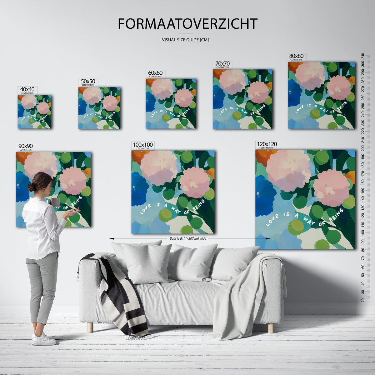 Bloemen en tekst Poster