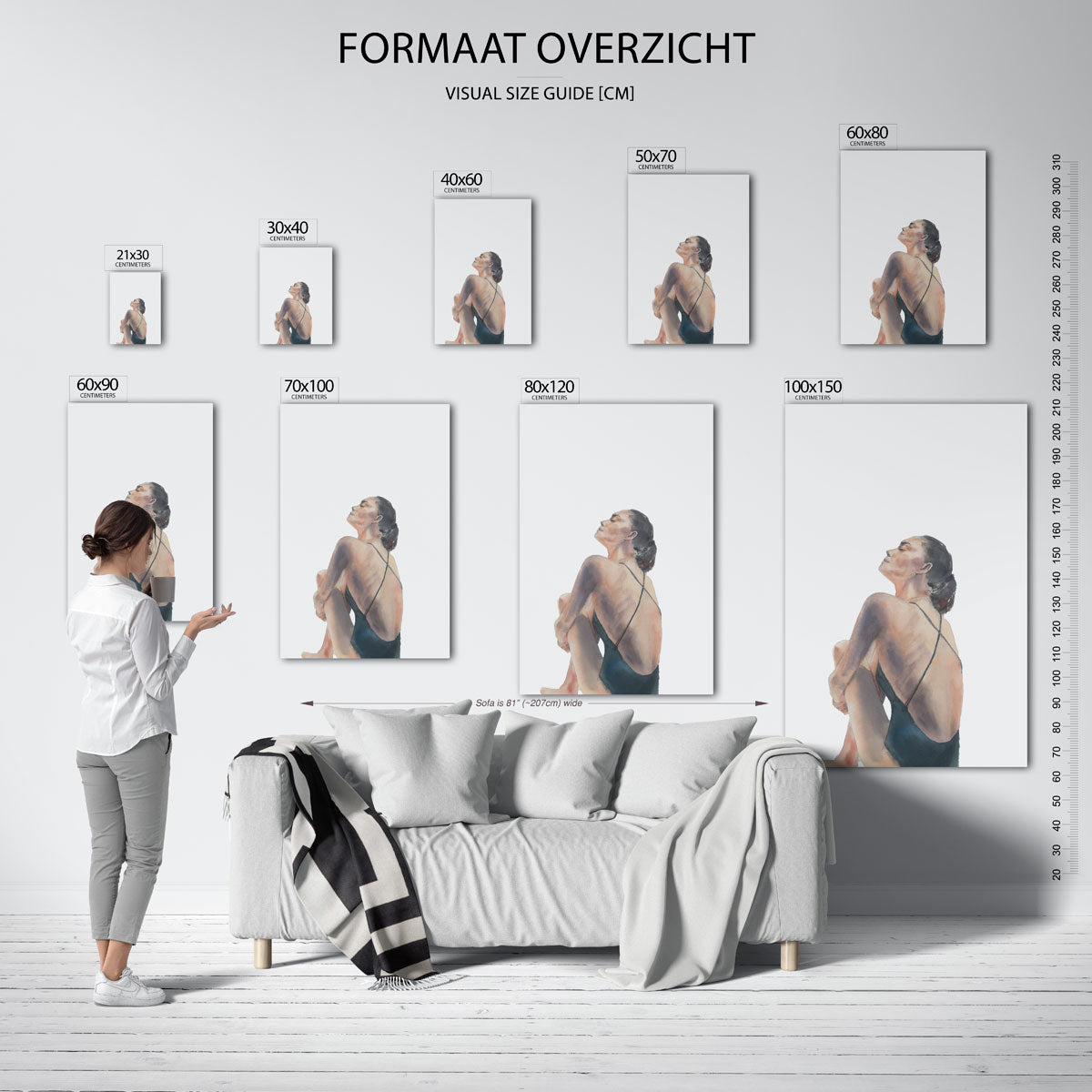 Zittende vrouw Poster