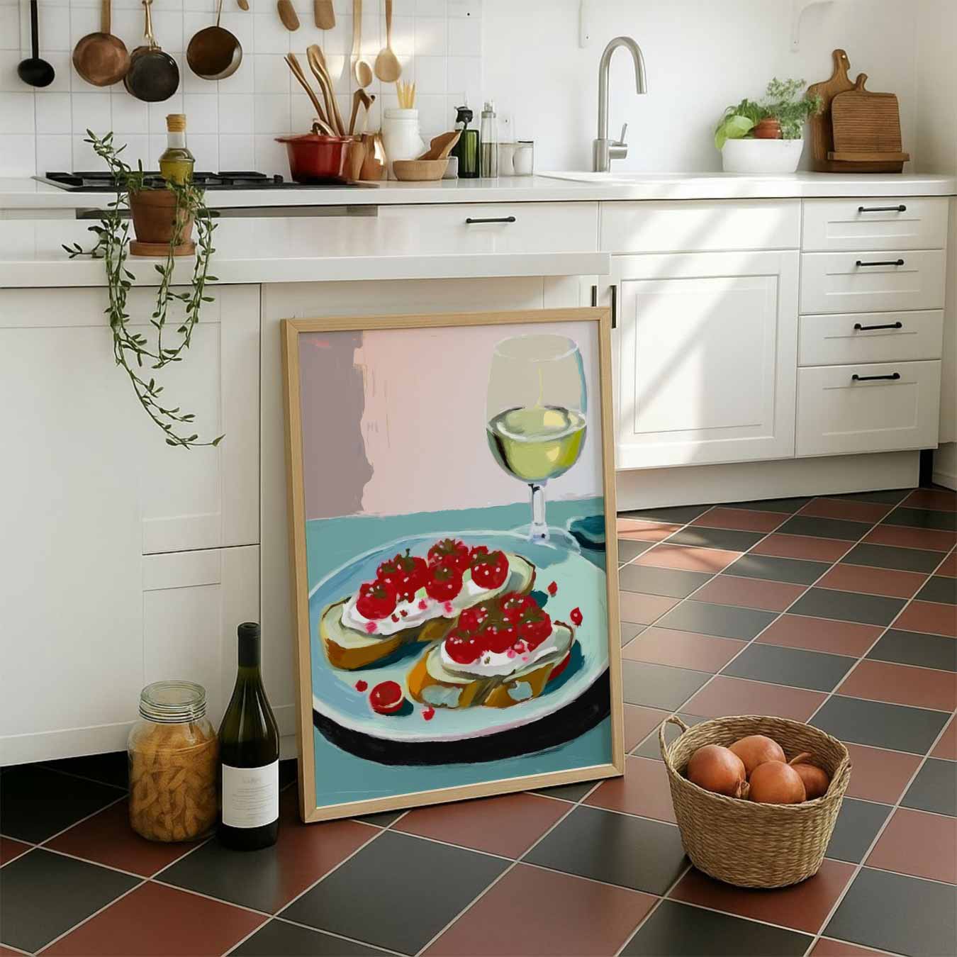 Romantische Diner Tafereel Poster-WallArtistic