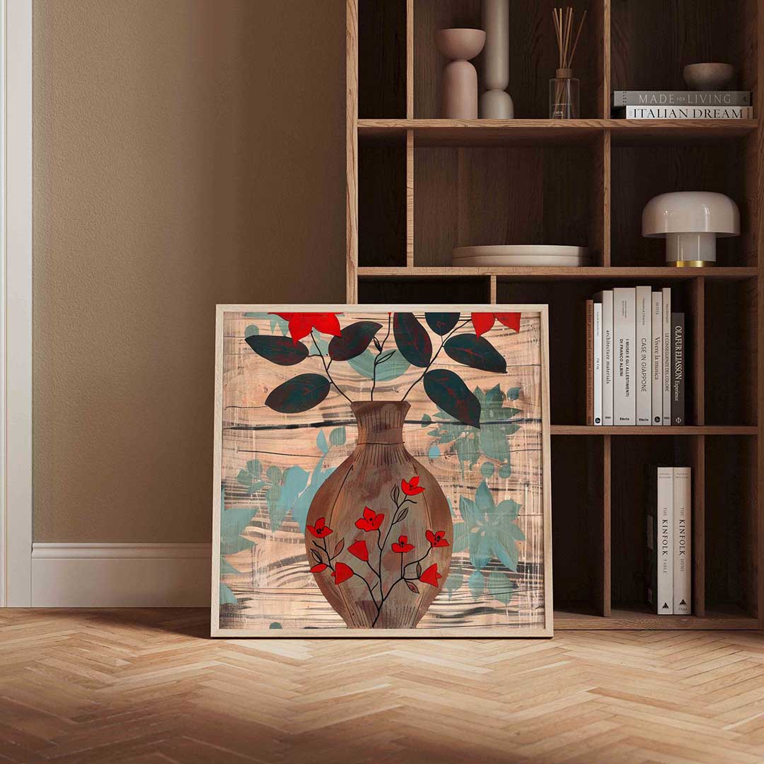 Bloemen in vaas Poster