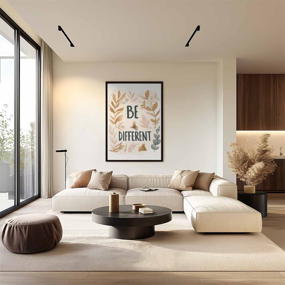 Be Different Bladeren Kunstwerk Kunstwerk-canvas-dibond-plexiglas-wanddecoratie-WallArtistic
