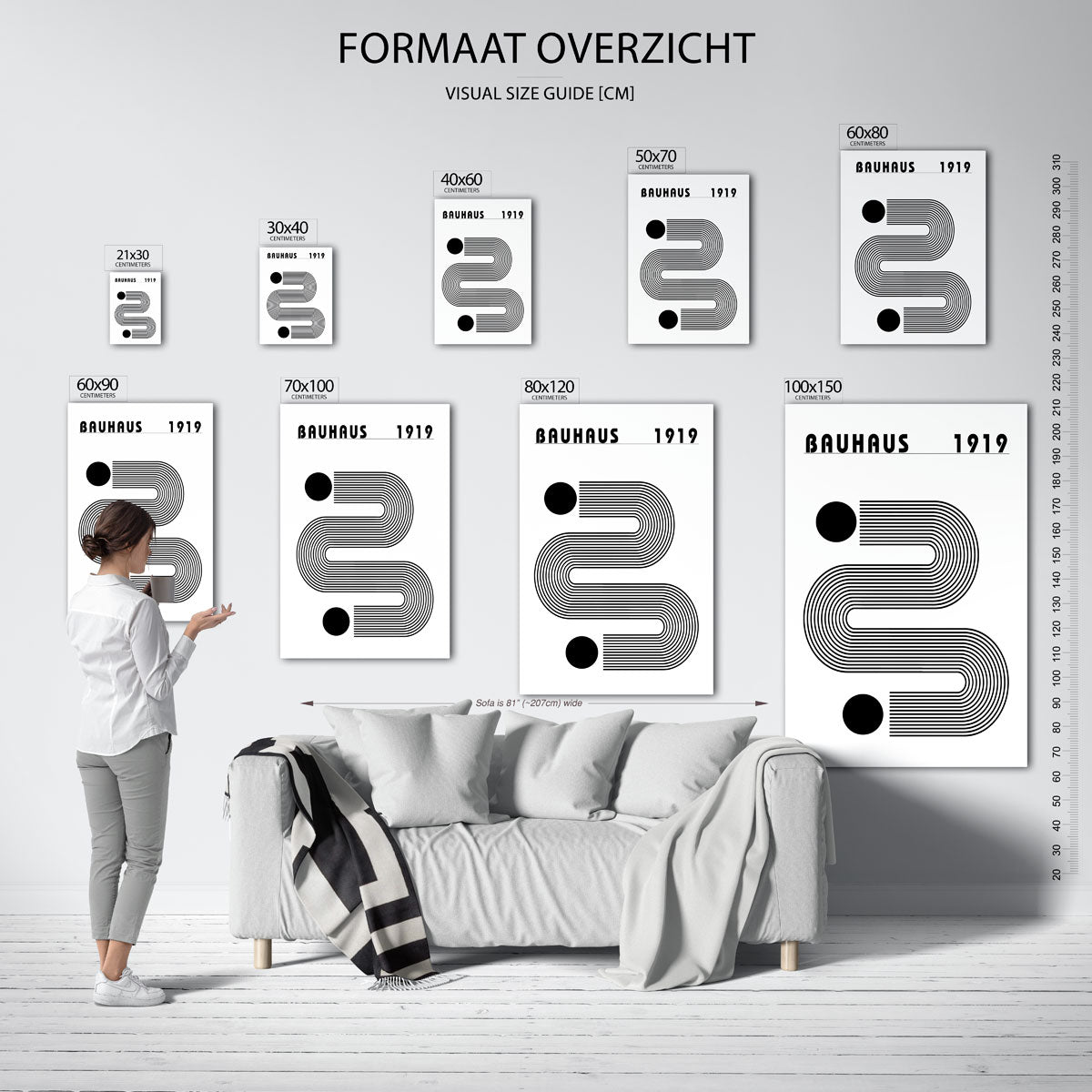 Lijnen en vlakkenspel Poster