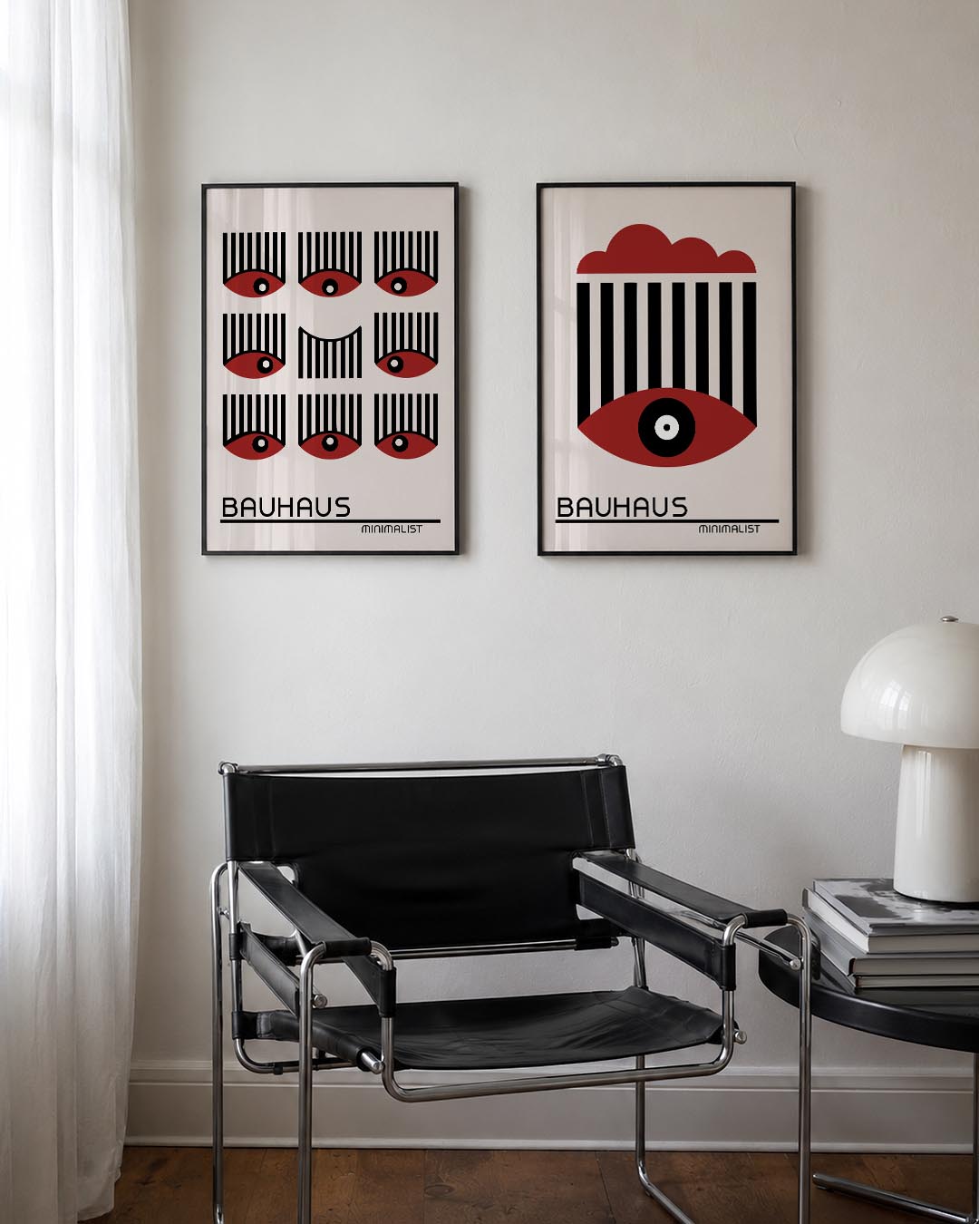 Oogpatroon en lijnen Posterset