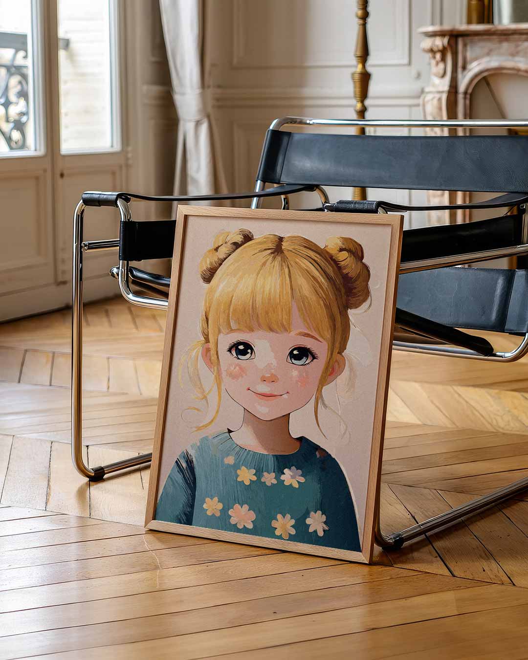 Schattige Meisjesportret Poster-WallArtistic