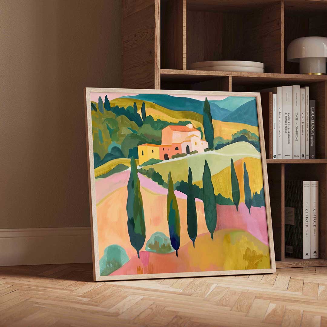 Landschap met cipressen Poster