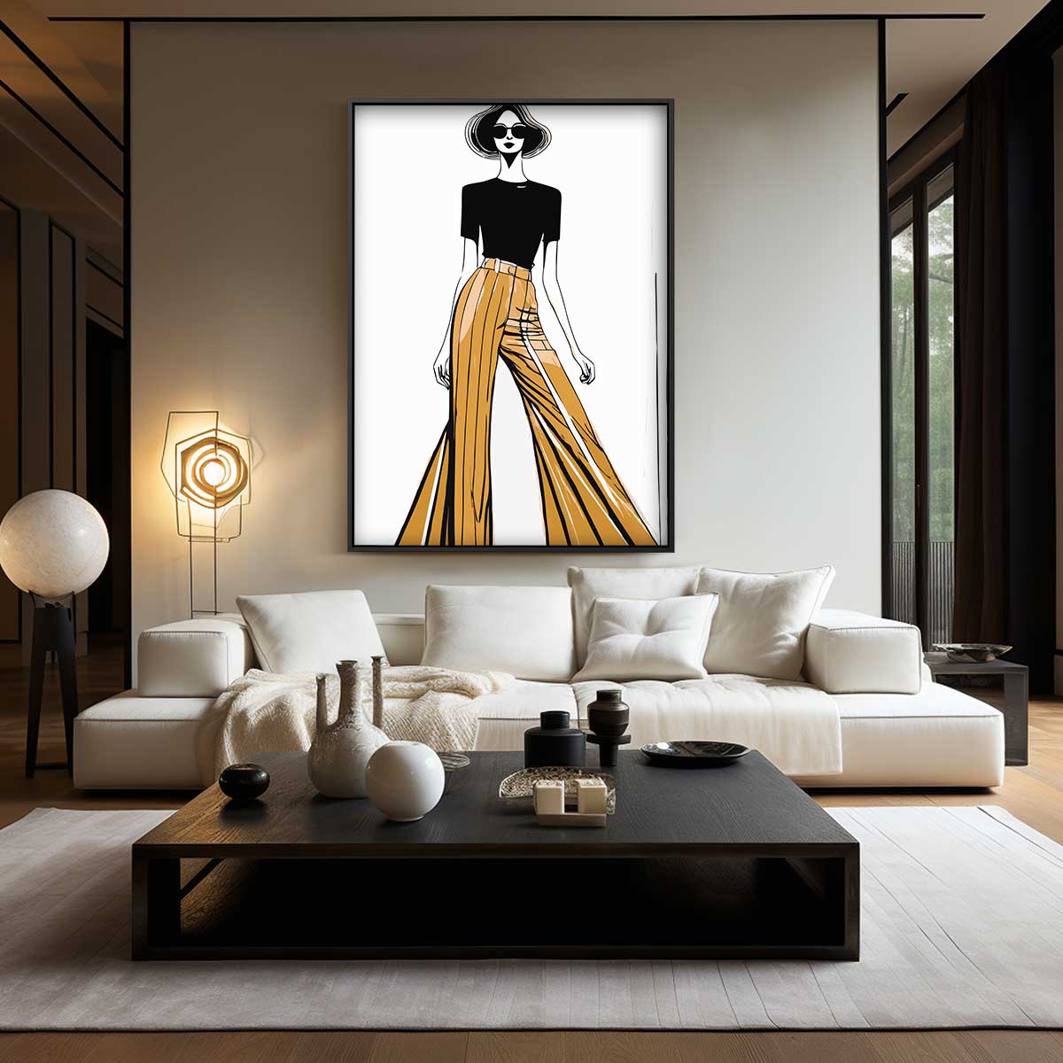 Elegante Mode-Illustratie Kunstwerk-canvas-dibond-plexiglas-wanddecoratie-WallArtistic