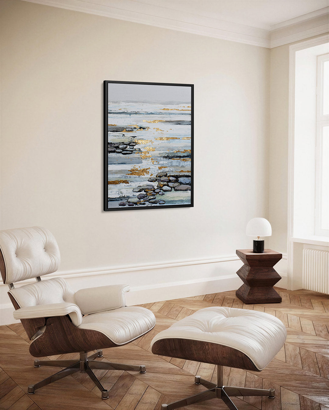 Gelaagde textuur compositie Kunstwerk