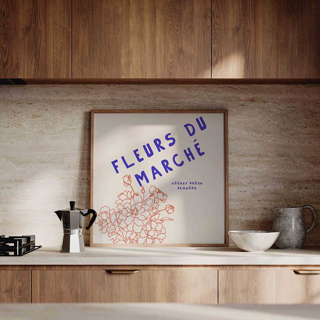 Fleurs du marché Poster