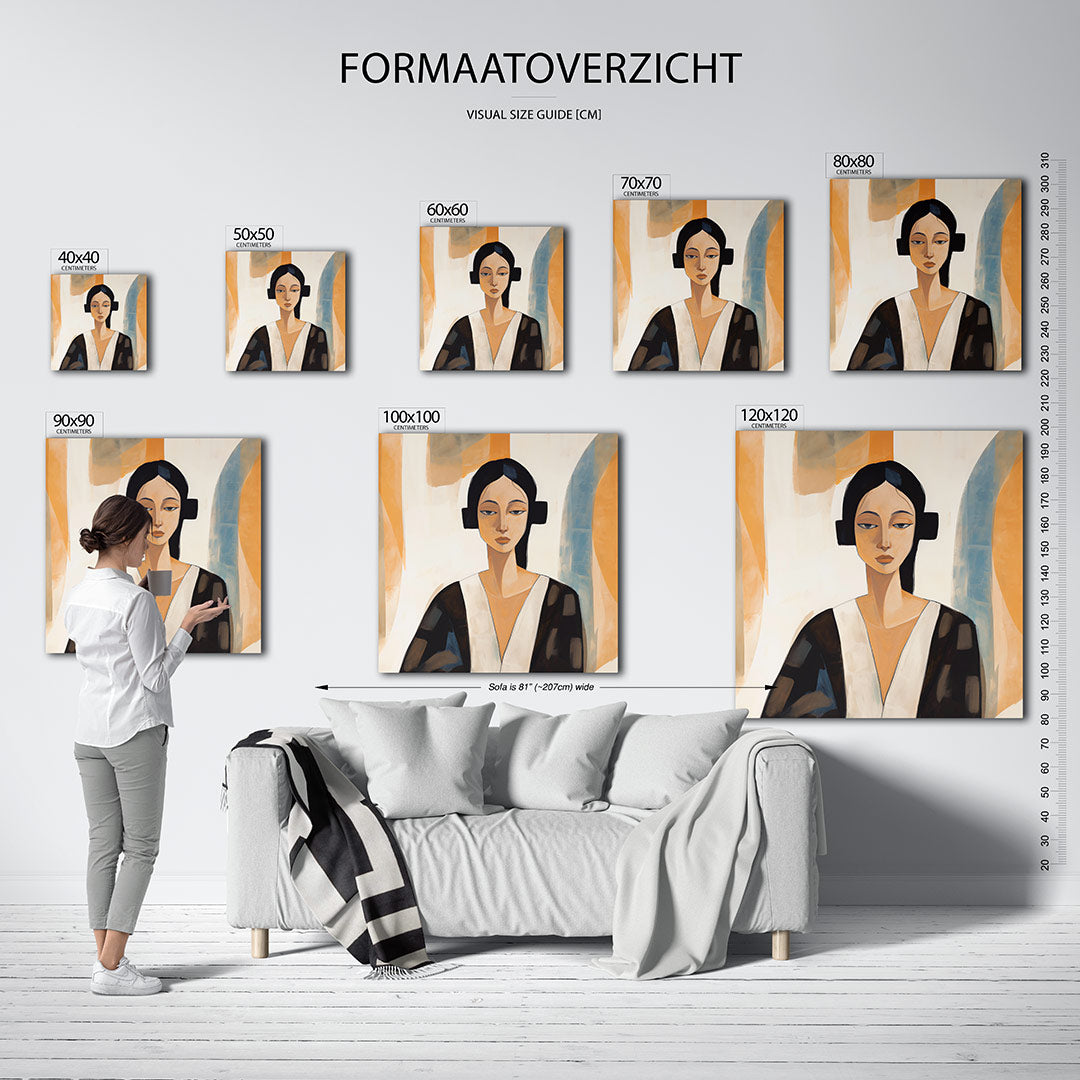 Vrouwelijk portret Kunstwerk