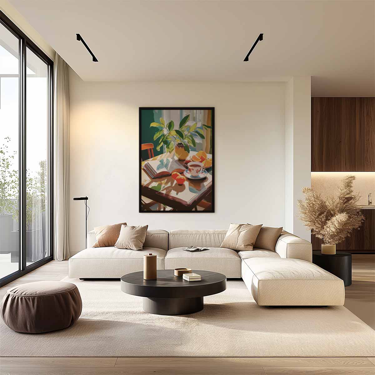 Ontbijt in de Zon Kunstwerk-canvas-dibond-plexiglas-wanddecoratie-WallArtistic