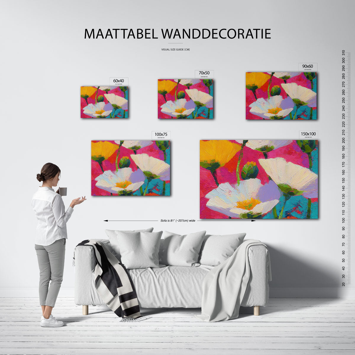 Kleurrijke bloemenpracht Kunstwerk