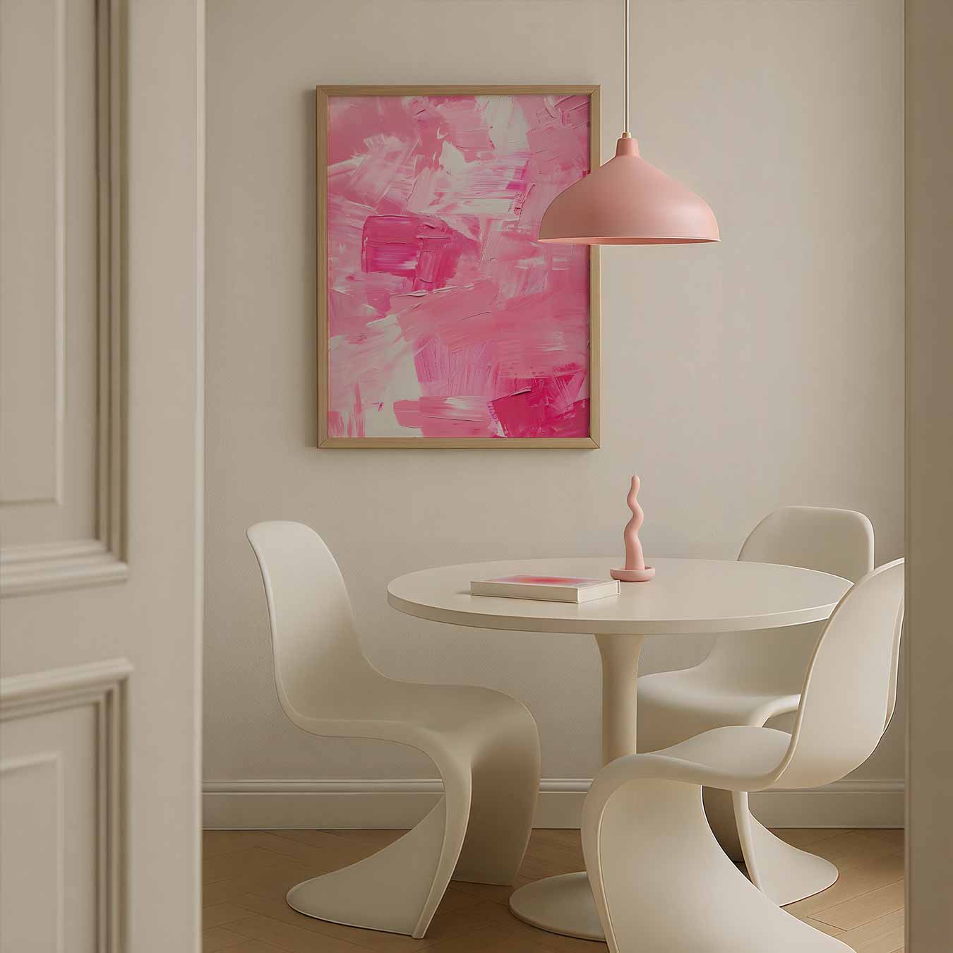 Romantische Roze Abstracte Poster-WallArtistic