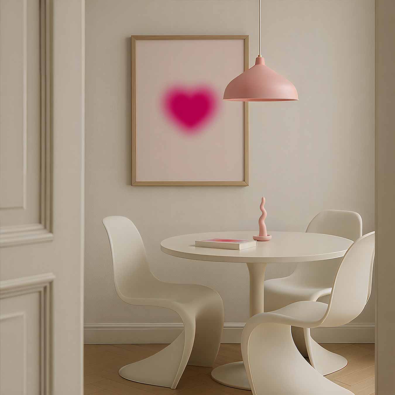Roze Hart Poster-WallArtistic