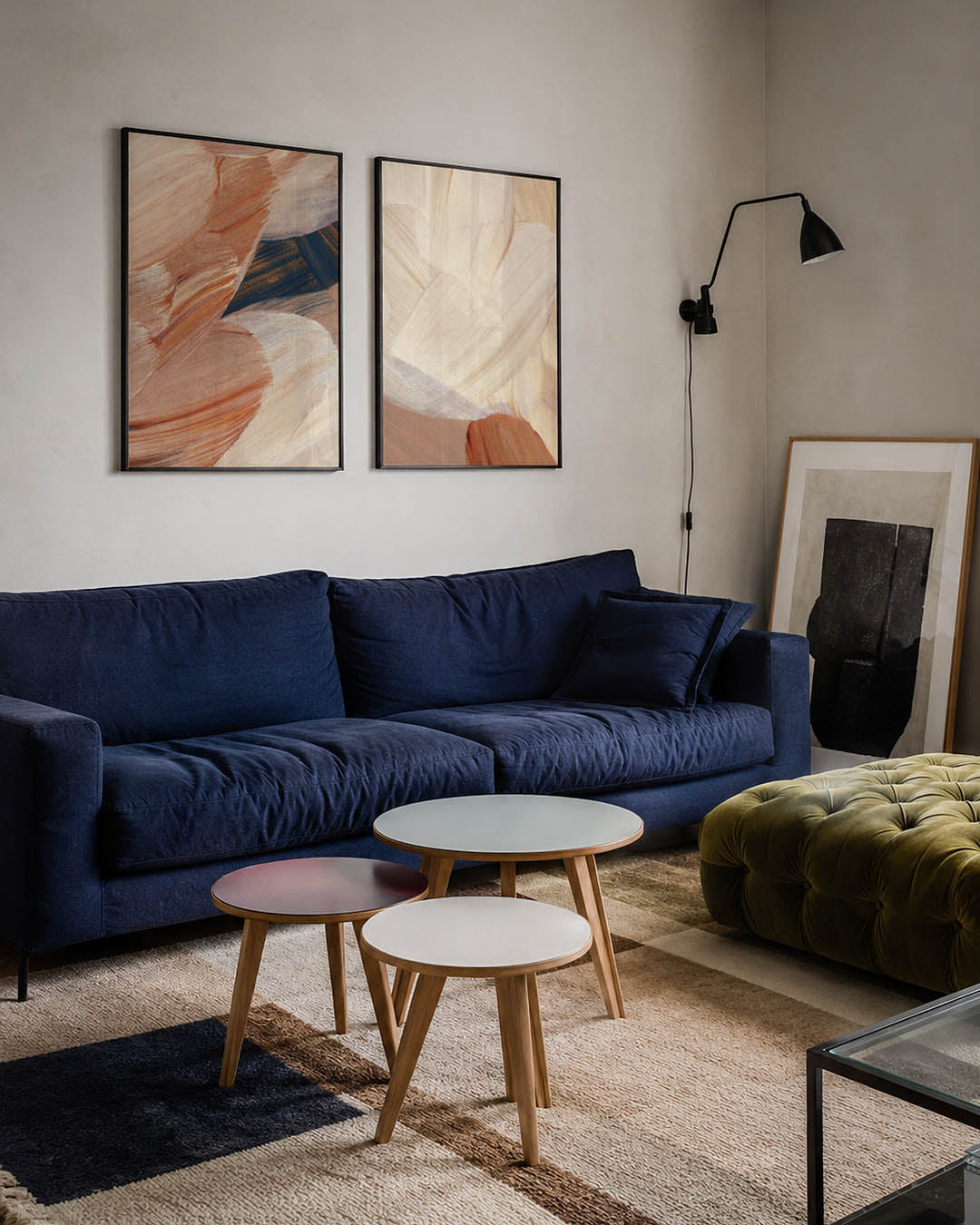Vloeiende kleurvlakken Posterset