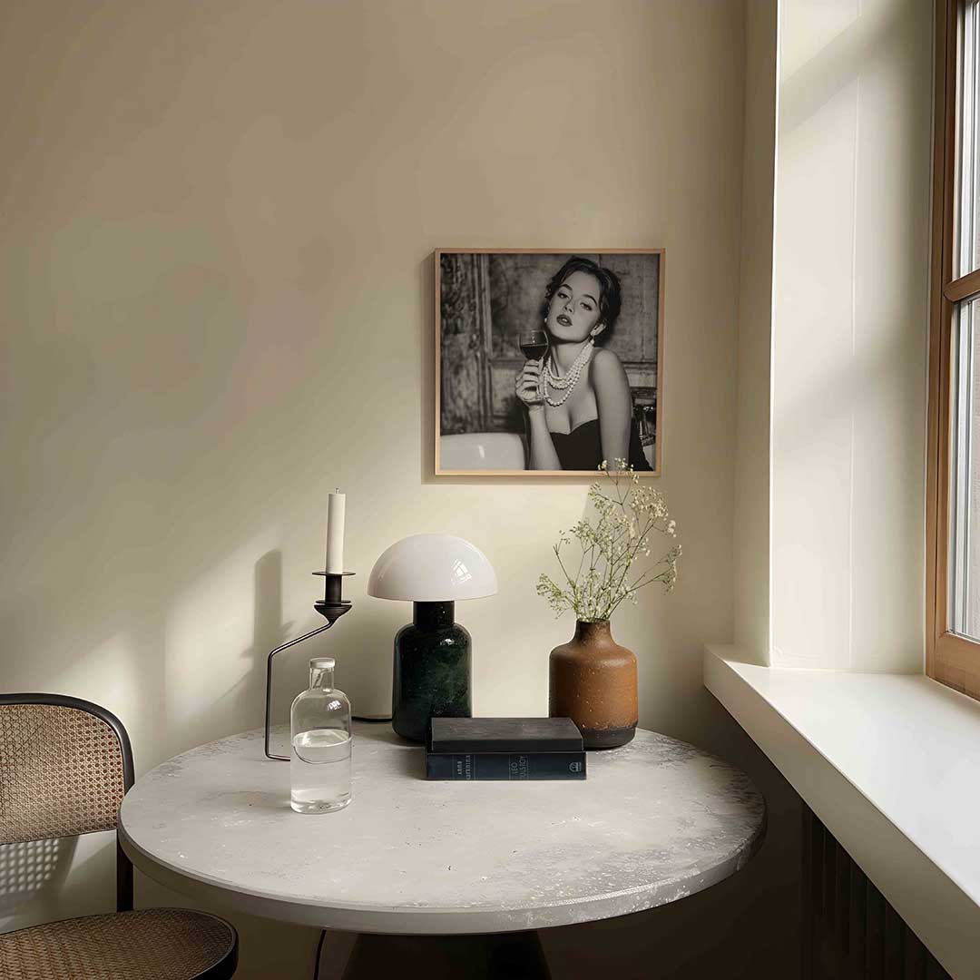 Vrouw met wijnglas Poster