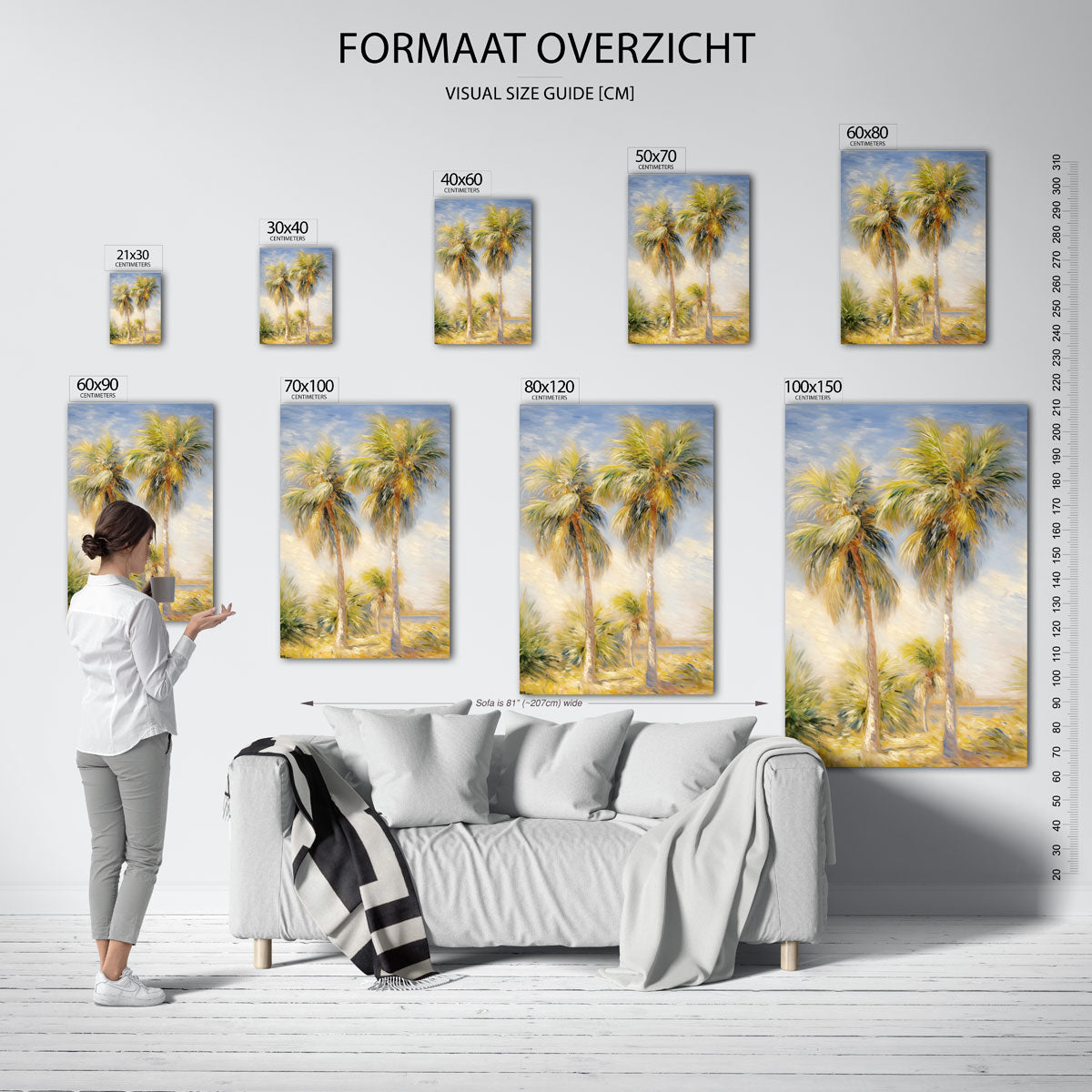 Tropische palmbomen Poster