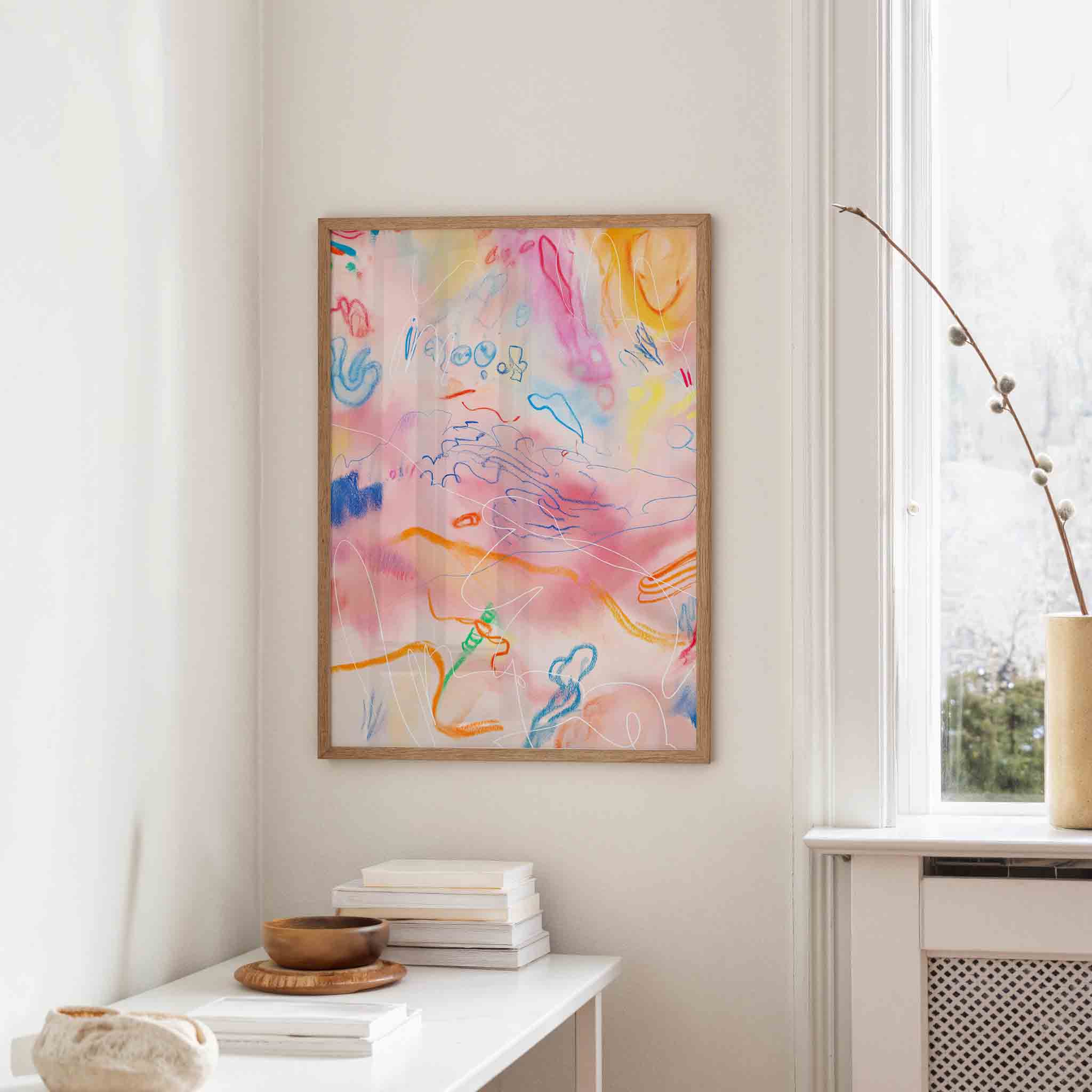 Abstracte vormen en kleuren Poster