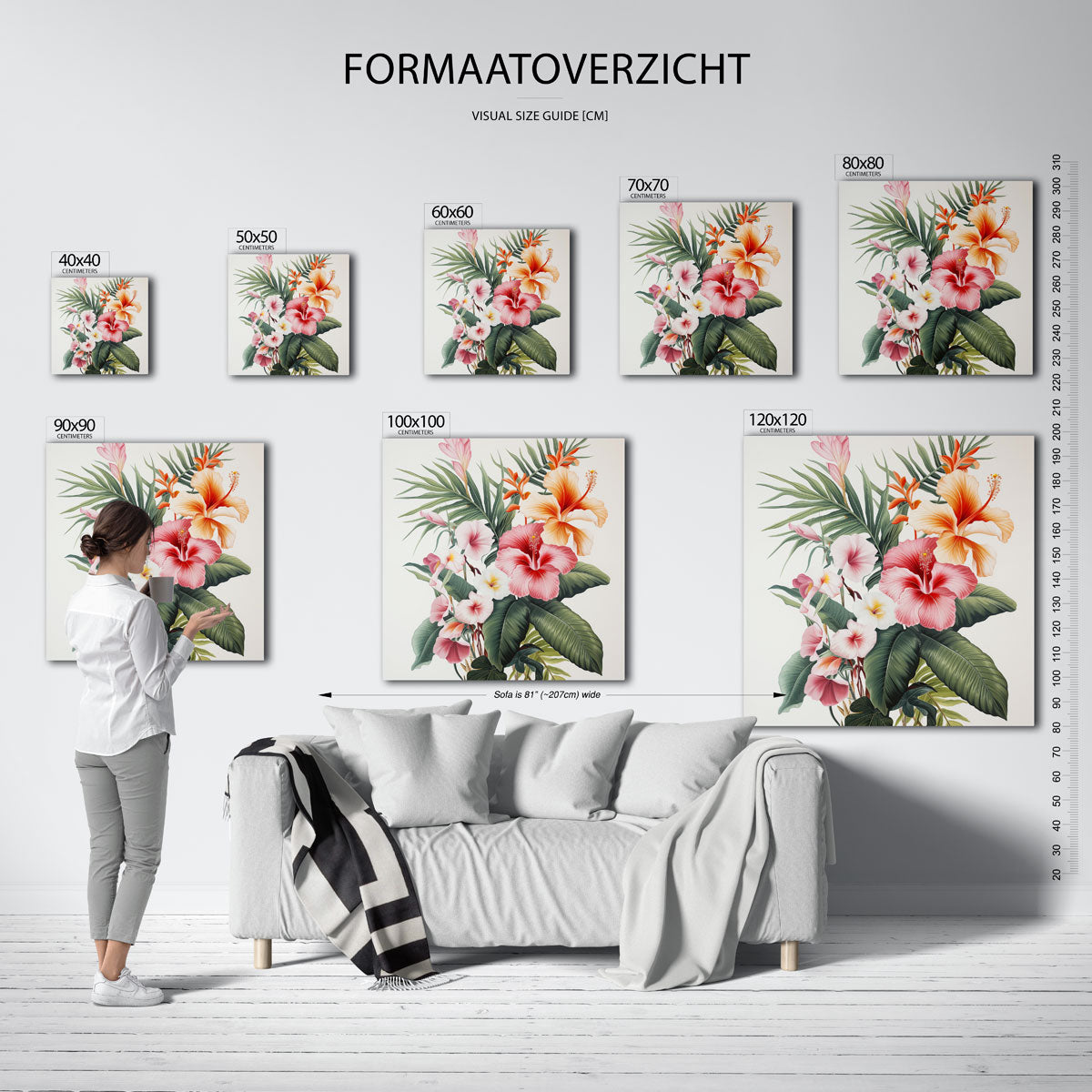 Bloemen en bladeren Poster