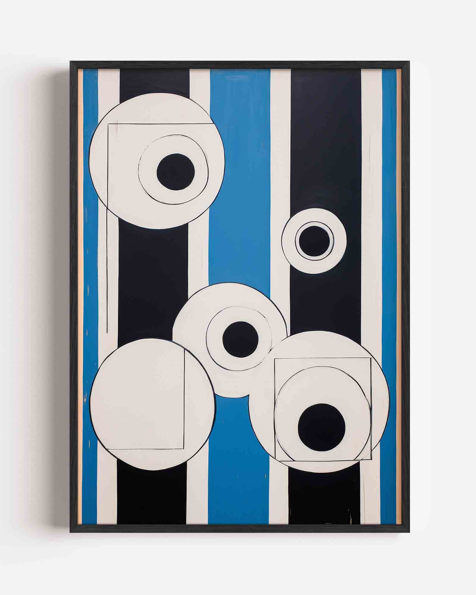 Grafische cirkels en lijnen Poster