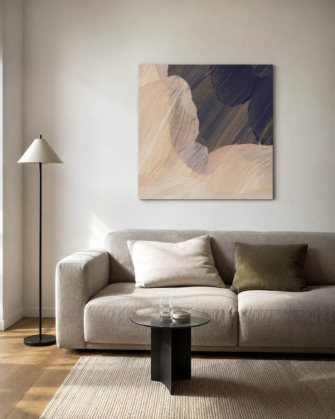 Organische borstelvegen Kunstwerk