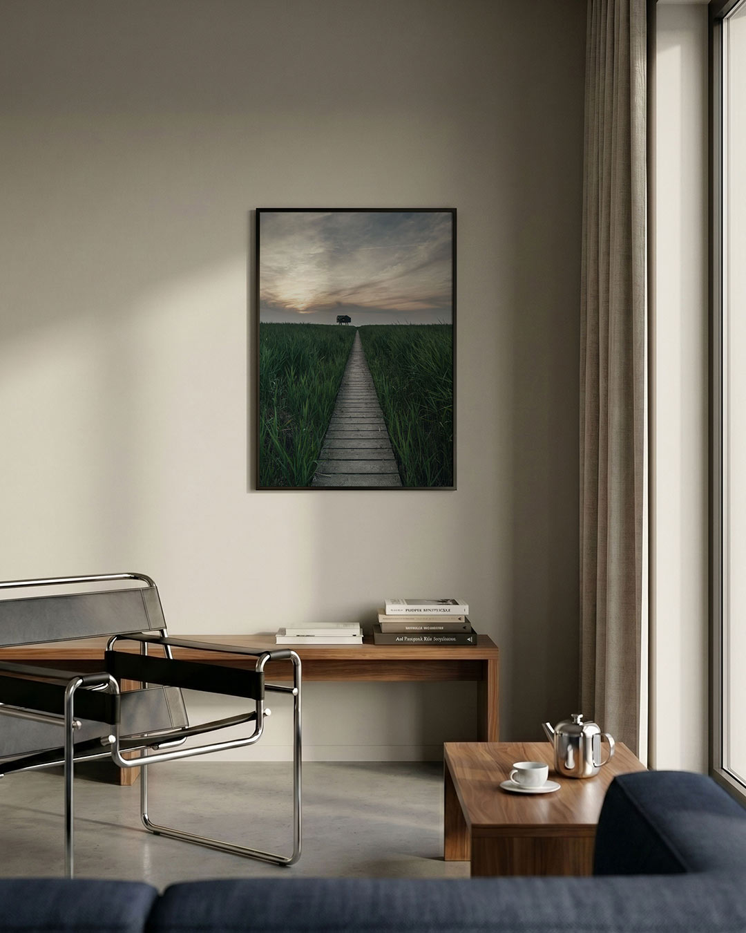 Rustige landschapspad Poster