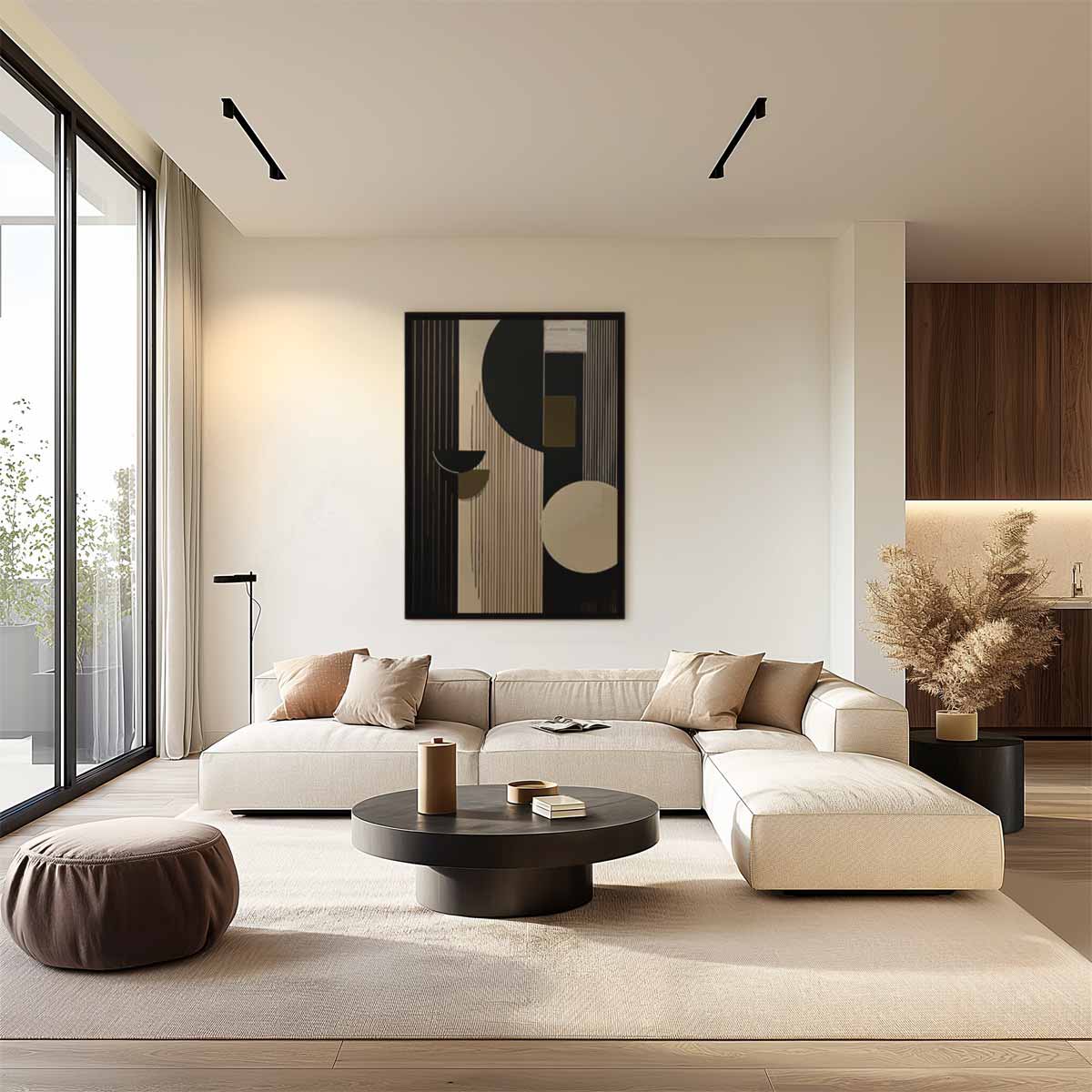 Moderne Geometrische Harmonie Kunstwerk-canvas-dibond-plexiglas-wanddecoratie-WallArtistic