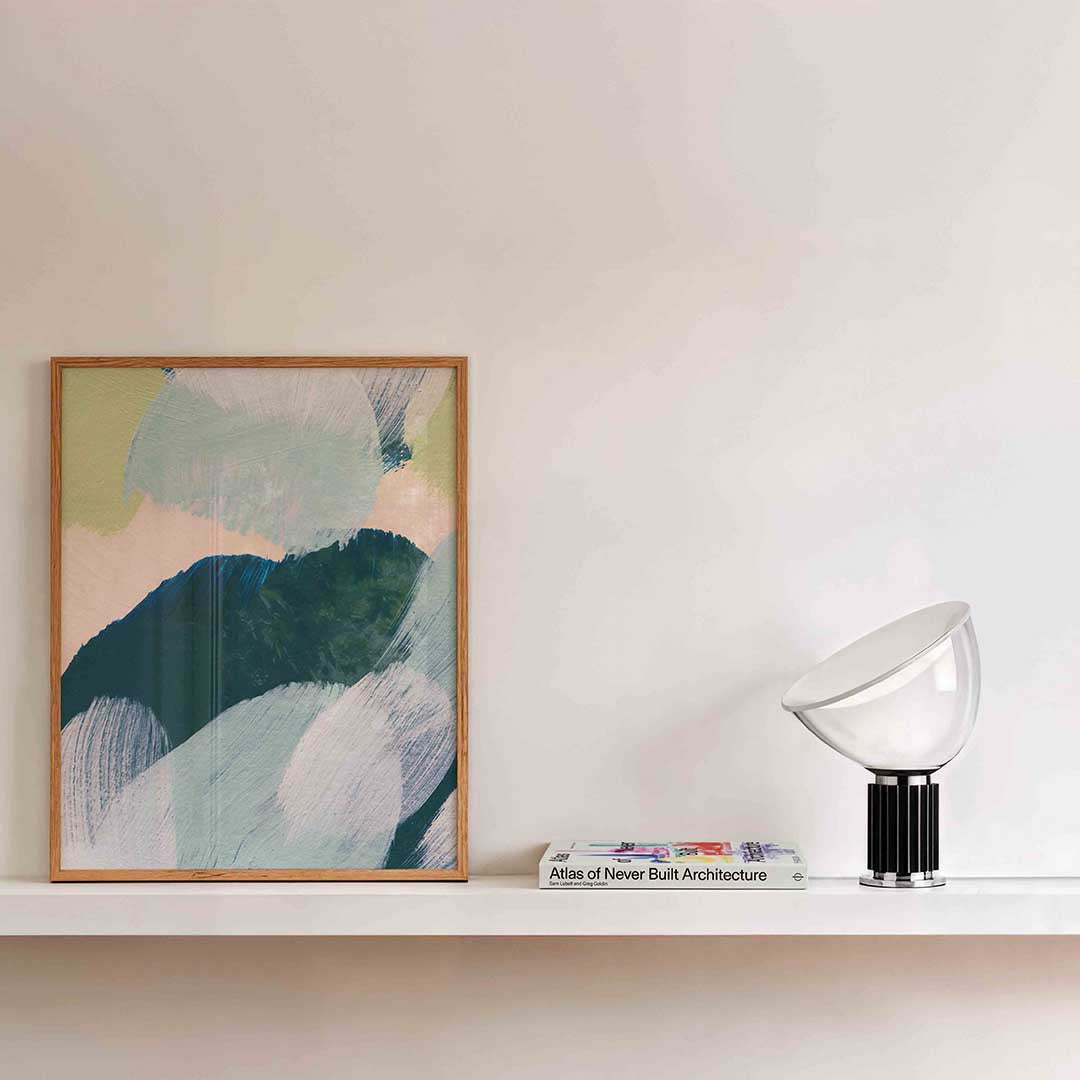 Abstracte penseelstreken Poster