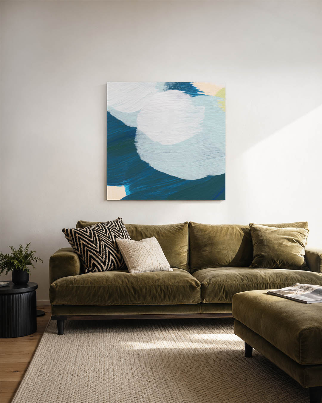 Vloeiende kleurencompositie Kunstwerk